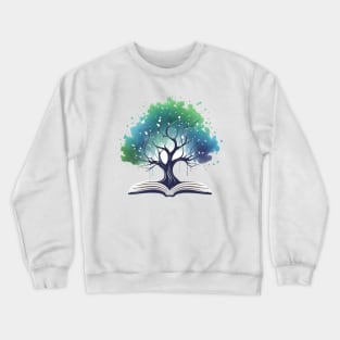 A tree from open book Crewneck Sweatshirt